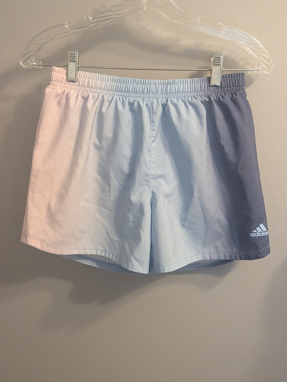 Adidas Ombre Blue Pink Athletic Workout Running Shorts Sz XL 16
